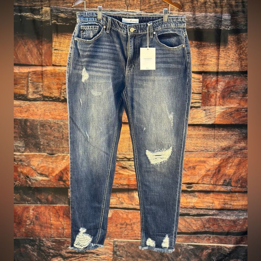 KanCan Dark and Light Blue Denim